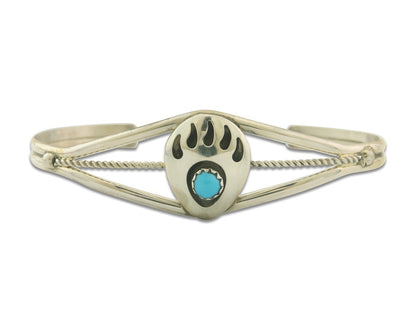 Navajo Bracelet 925 Silver Handmade Animal Claw Cuff Native American Artist C80s