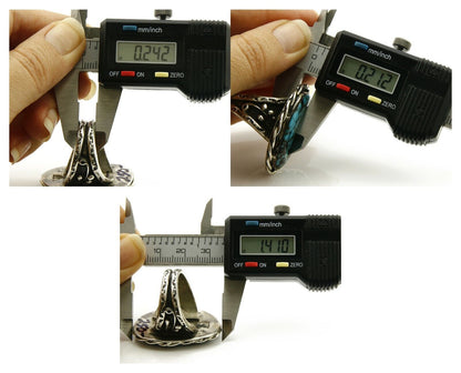 Navajo Ring .925 SOLID Silver Kingman Turquoise Signed Ralph Pemberton C.1975