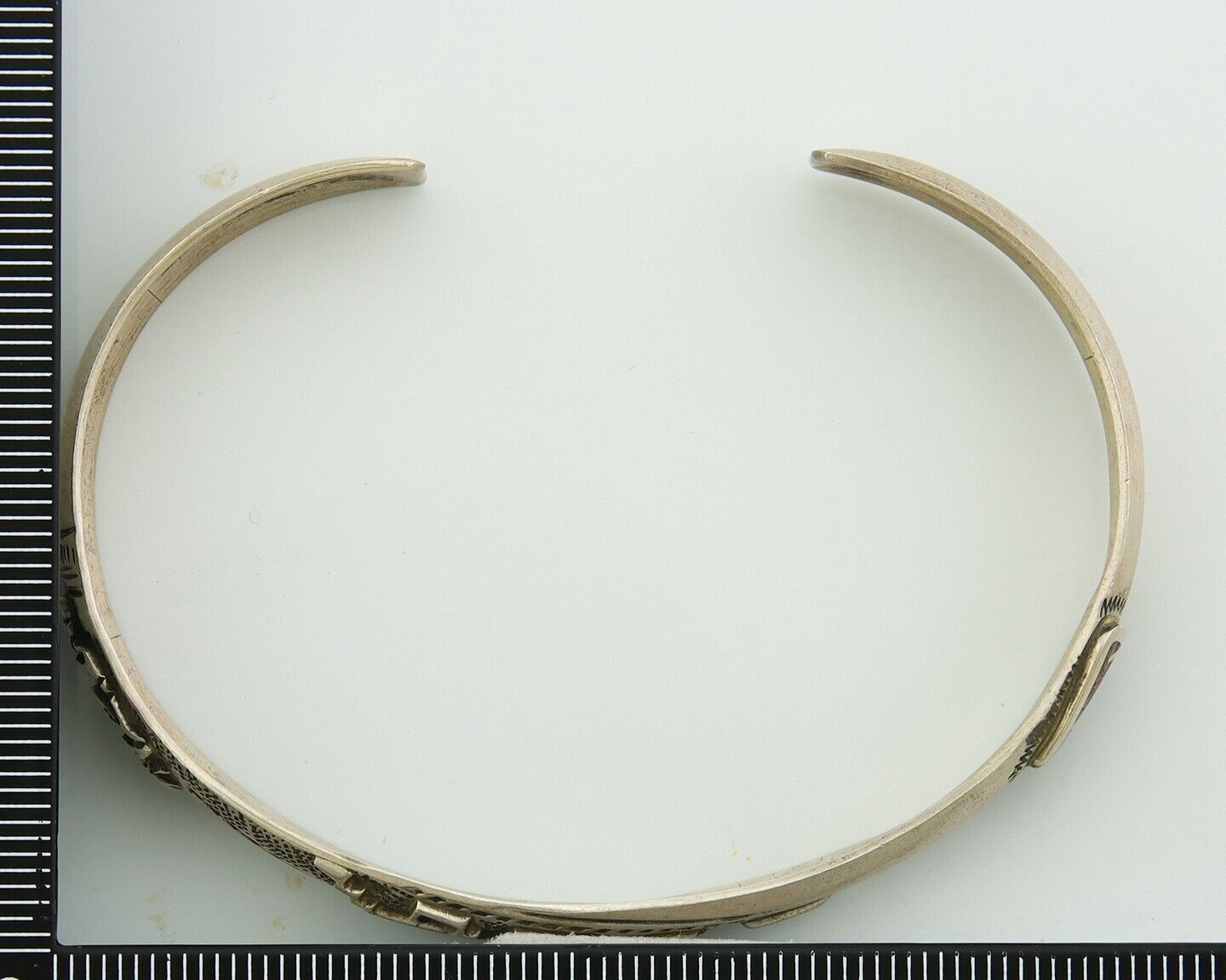 Navajo Bracelet 925 Silver Inlaid Turquoise Coral Native American Artist C.80's