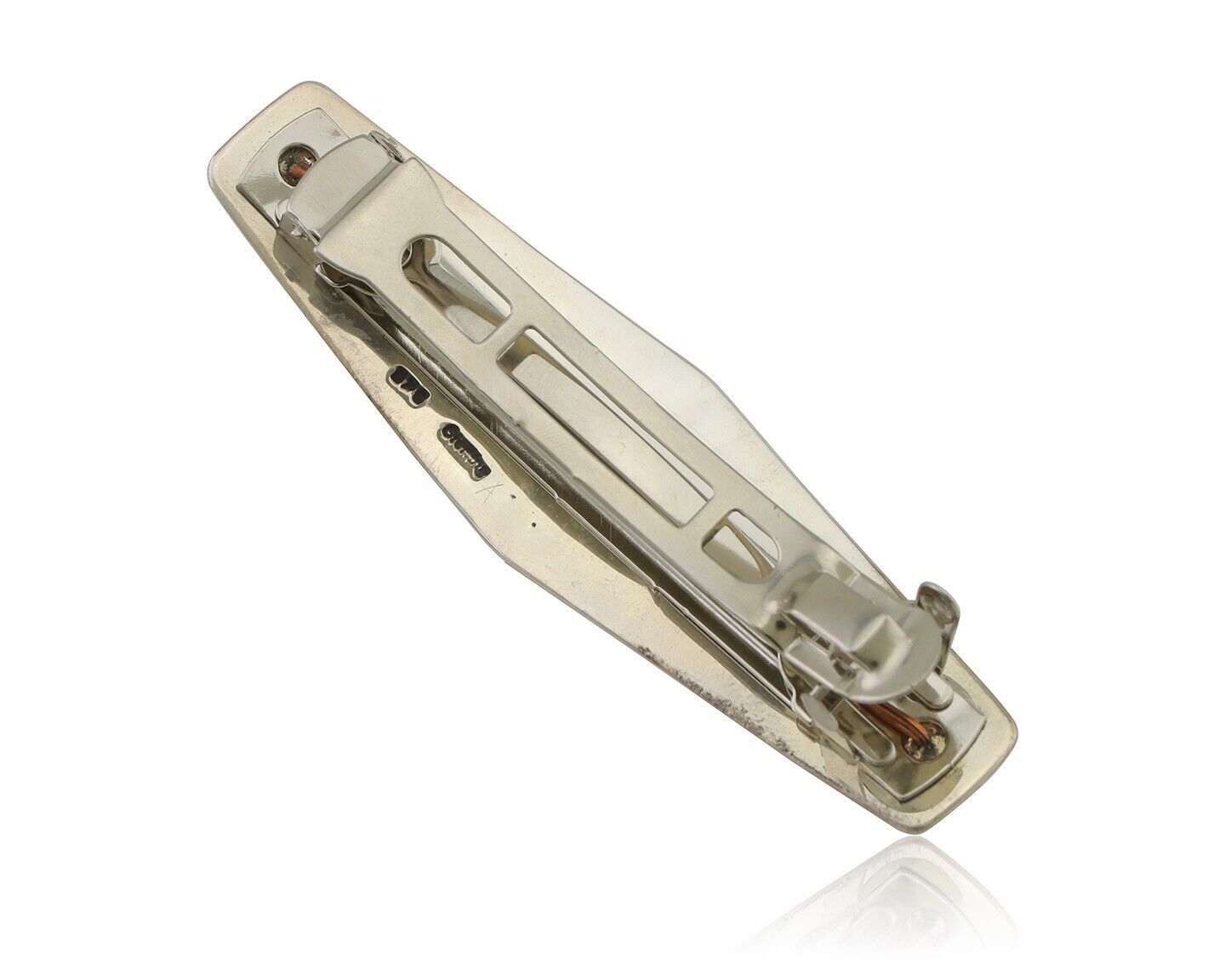 Navajo Hair Clip Barrette 925 Silver Morenci Turquoise Native Artist C.80's