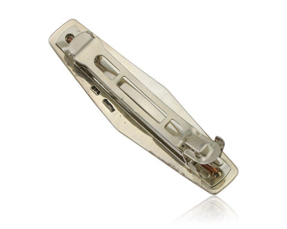 Navajo Hair Clip Barrette 925 Silver Morenci Turquoise Native Artist C.80's