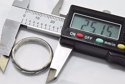 Navajo Indian .925 Solid Sterling Silver Band Hand Stamped Handmade Ring