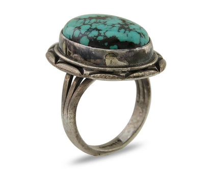 Navajo Handmade Ring 925 Silver Turquoise Native American Artist C.80's