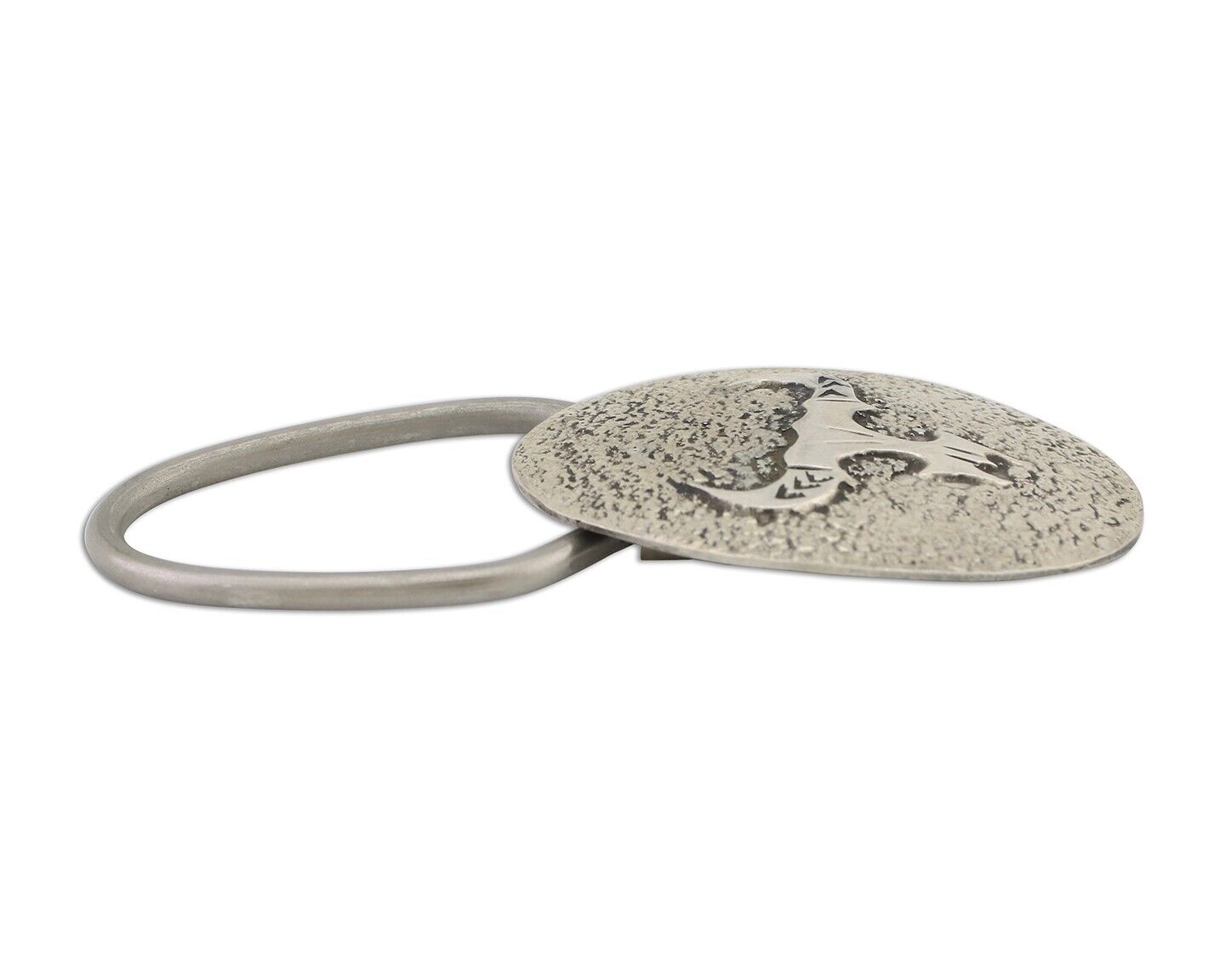 Navajo Skull Key Chain .925 Silver Handmade Artist Signed Richard Begay C80s