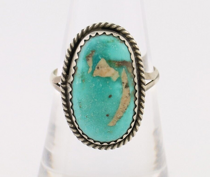 Navajo Handmade Ring 925 Silver Turquoise Native American Artist C.80's