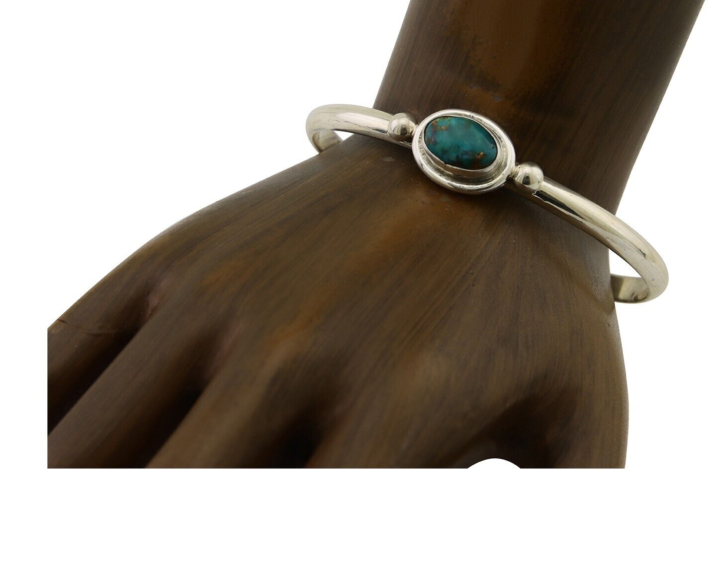 Navajo Kingman Turquoise Bracelet 925 Silver Artist Native American C.80's