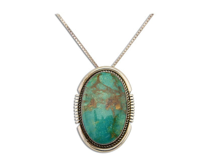 Navajo Necklace 925 Silver Blue Turquoise Artist Signed Doug Zachary C.80's