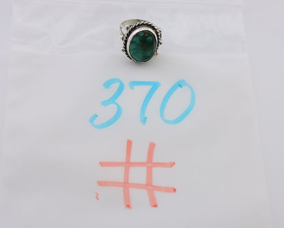 Navajo Ring 925 Silver Natural Blue Turquoise Artist Signed MC C.80's