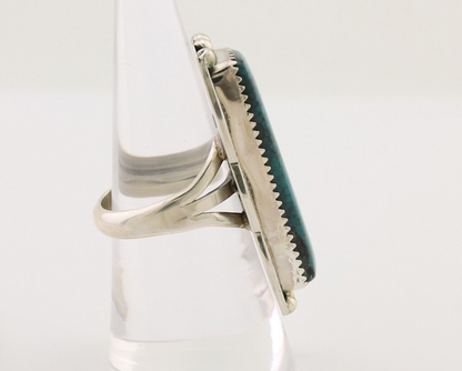 Navajo Hamdmade Ring 925 Silver Southwest Turquoise Signed D C.80's