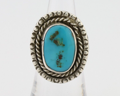 Navajo Handmade Ring 925 Silver Turquoise Native American Artist C.80's