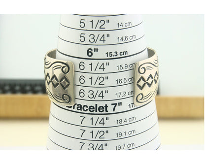 Navajo Bracelet 925 Silver Inlaid Turquoise Coral Artist Signed Stanley Bain C80