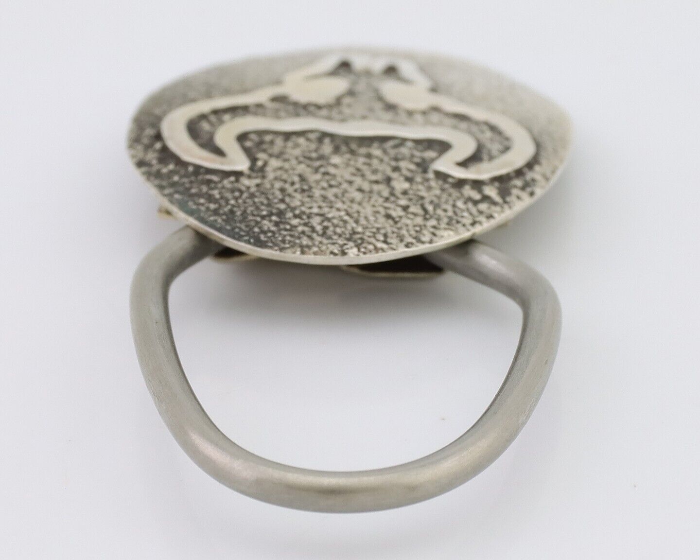 Navajo Skull Key Chain .925 Silver Handmade Artist Signed Richard Begay C80s