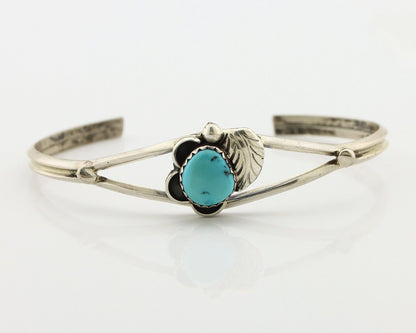 Navajo Handmade Bracelet 925 Silver Natural Blue Turquoise Native American C80s
