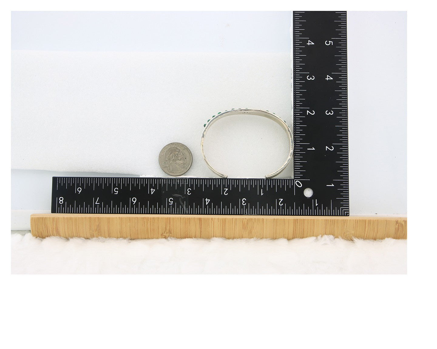 Navajo Cuff Bracelet Sterling Silver Natural Malachite Vintage Signed CC?