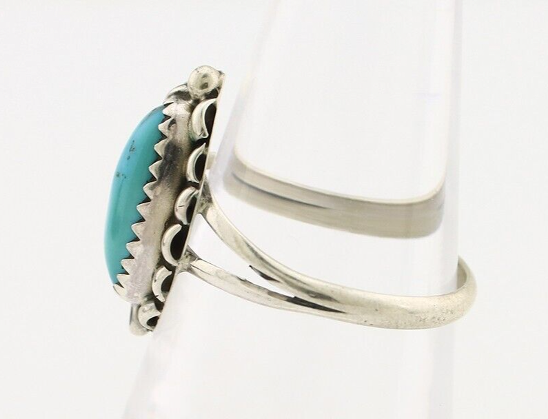 Navajo Ring 925 Silver Turquoise Artist Signed SkyStone Creations C.80's