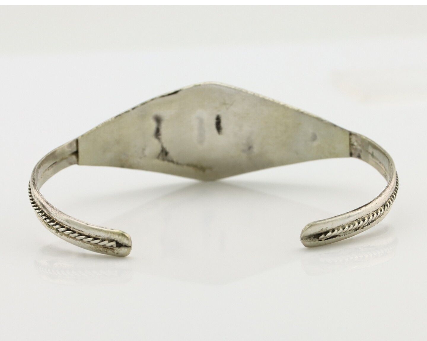 Navajo Bracelet 925 Silver Kingman Turquoise Native American Artist C.80's