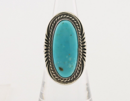 Navajo Ring 925 Silver Blue Turquoise Artist Signed William Denetdale C.80's