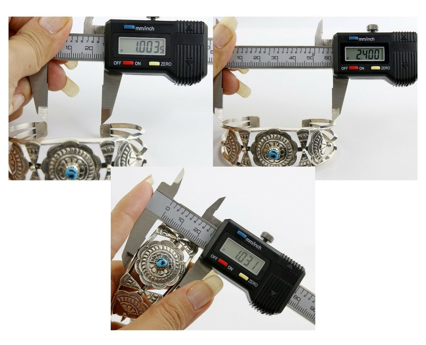 VTG Navajo Indian Artist Pricilla Apacheto Handmade .925 Silver Cuff