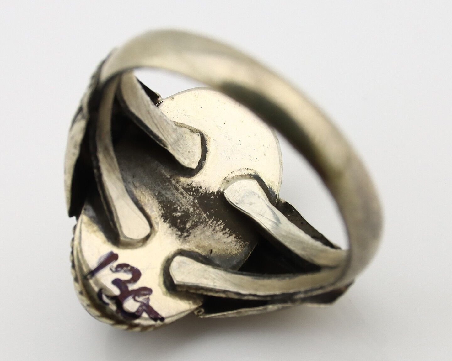 Navajo Handmade Ring 925 Silver Natural High Grade Fire Opal Native Artist C.80s