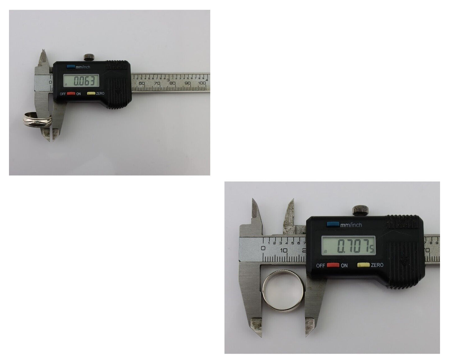 Navajo Hand Stamped Band 925 Silver 6.0 mm Native Artist Size 5.0 C.80's