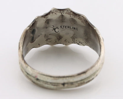 Navajo Ring 925 Silver Blue Artist Signed SkyStone Creations C.80's