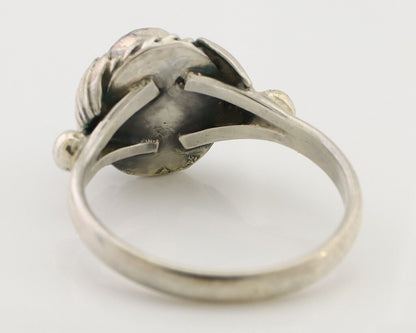 Navajo Ring 925 Silver Kingman Turquoise Native American Artist Made In 1985