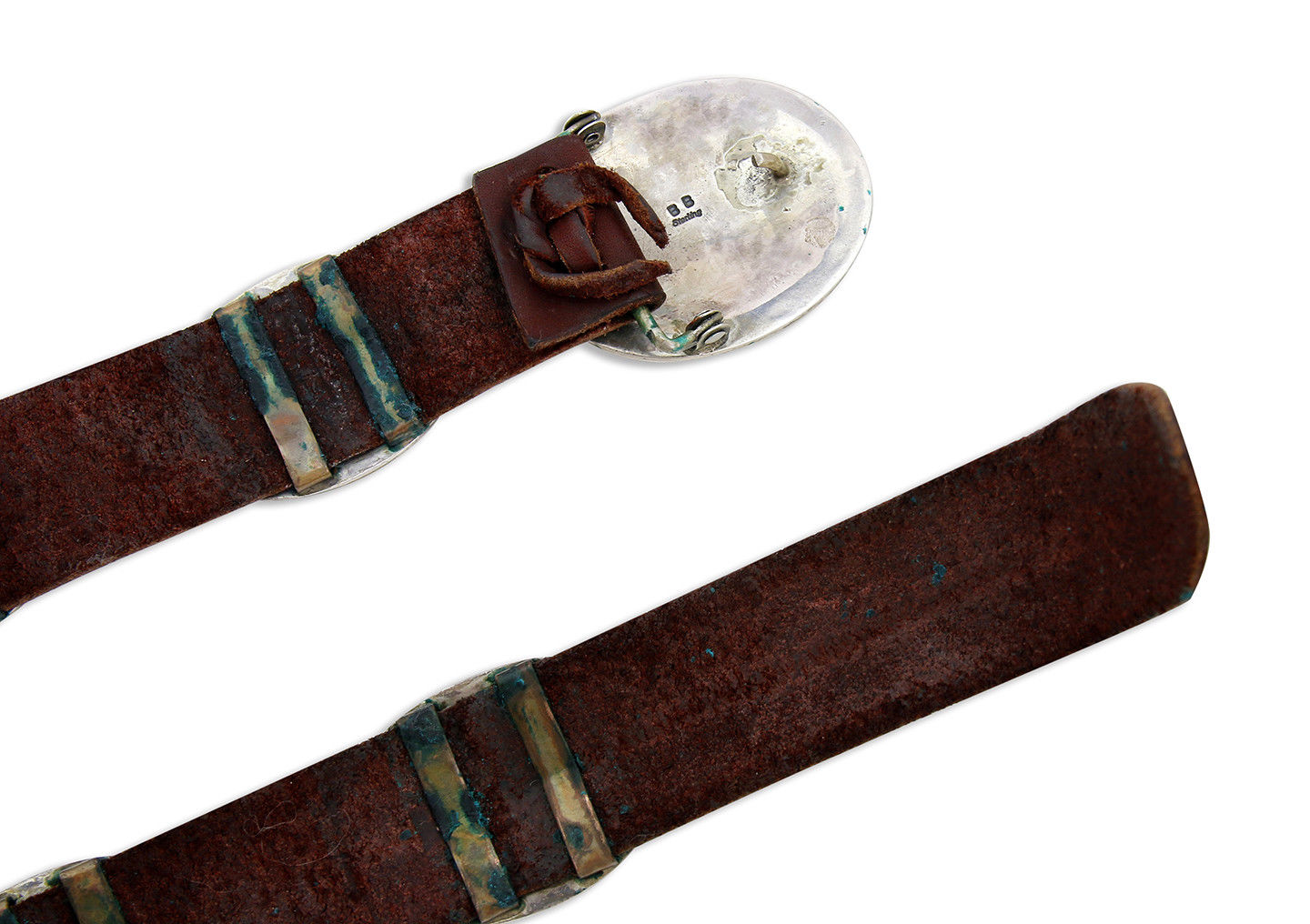 VTG Unworn Navajo Benny Benally .925 Silver Handmade Concho Belt