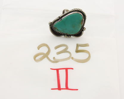 Navajo Ring 925 Sterling Natural Mined Turquoise Handmade C.80's Size 6.5