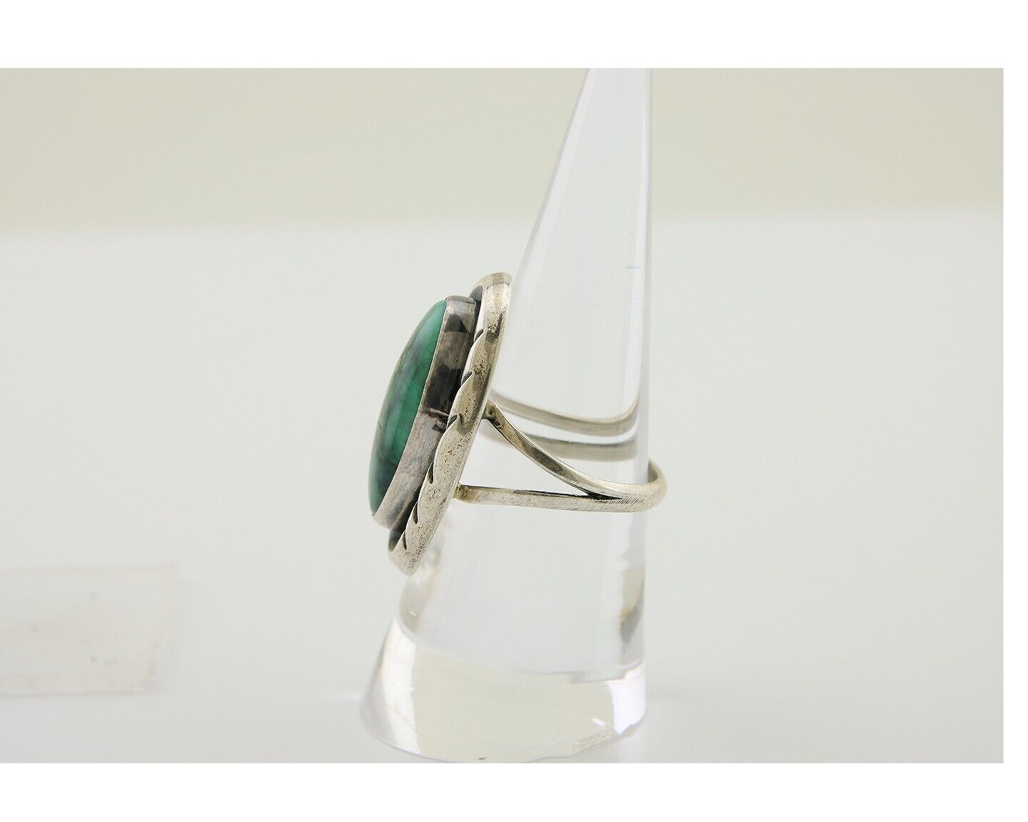 Navajo Ring 925 Silver Turquoise Artist Siged Herbert Cayatineto C.80's