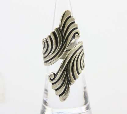 Navajo Adjustable Full Finger Ring 925 Silver Native American Size 5-9 C.80's