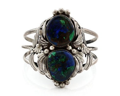 Navajo Cuff Bracelet Sterling Silver Lapis Malachite Vintage Signed Billie Eagle
