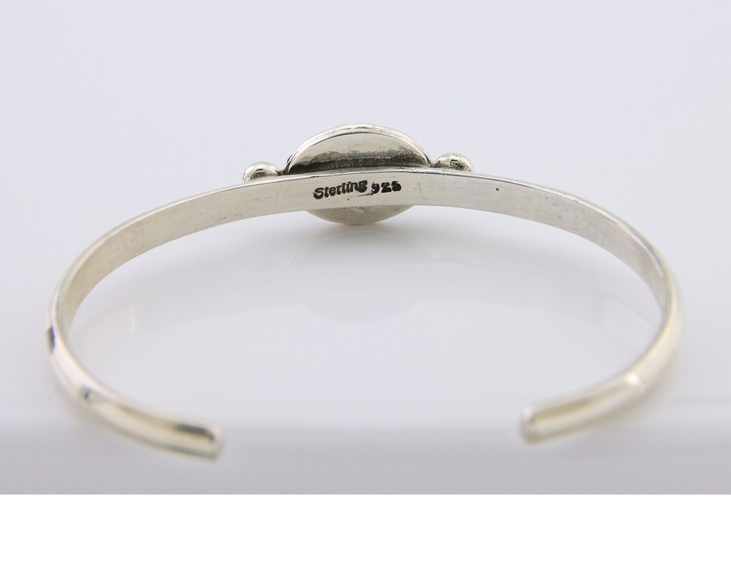 Navajo Bracelet 925 Silver Natural Turquoise Native American Artist C.80's