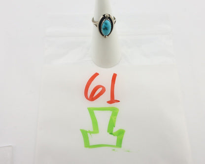 Navajo Ring 925 Silver Sleeping Beauty Artist Signed Sky Stone Creations C.80's