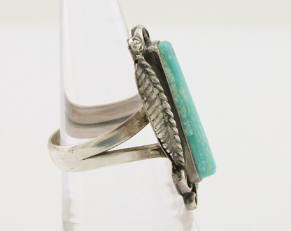 Navajo Handmade Ring 925 Silver Natural Turquoise Native Artist C.80's