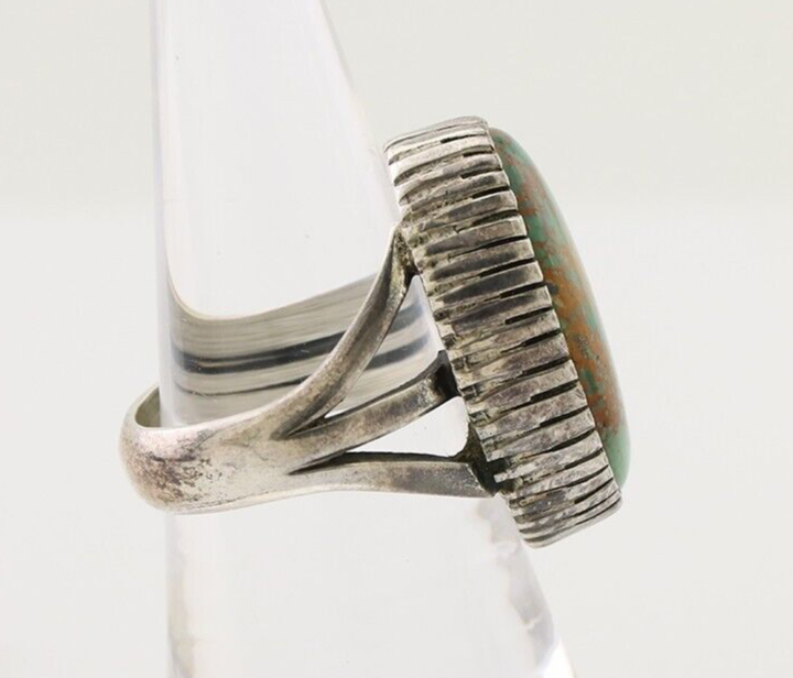 Navajo Handmade Ring 925 Silver Turquoise Signed Native American C.80's
