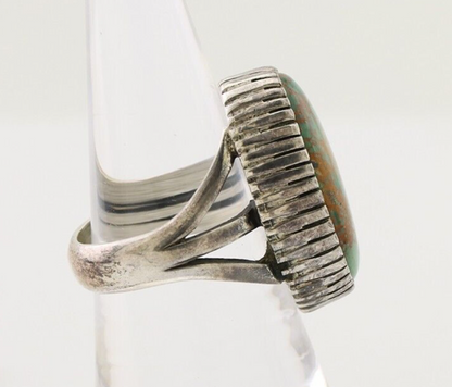 Navajo Handmade Ring 925 Silver Turquoise Signed Native American C.80's