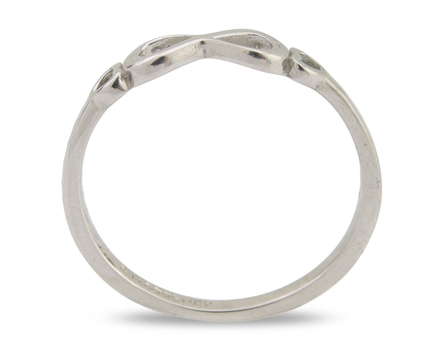 Infinity Heart Promise Ring 925 Solid Silver Size 6.0