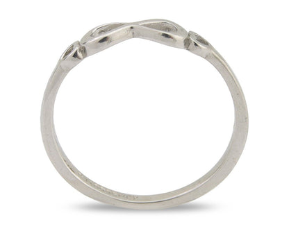 Infinity Heart Promise Ring 925 Solid Silver Size 6.0