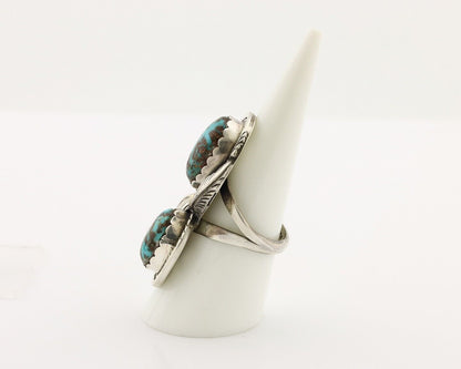 Zuni Ring .925 Silver Natural Blue Turquoise Artist Signed Platoro FNE C.80's