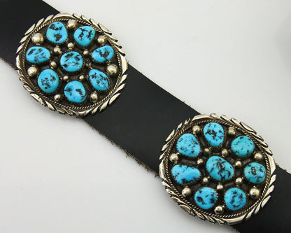 Navajo Concho Belt 925 Silver Handmade Artist Signed Gregory Moore C.1980's