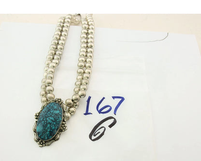 Navajo Horse Head Necklace Sterling Silver Turquoise Vintage Johnny Blue Jay