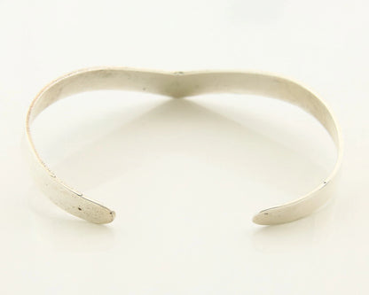 Navajo Cuff Bracelet 925 Sterling Silver Vintage Handmade Signed Thunderbird