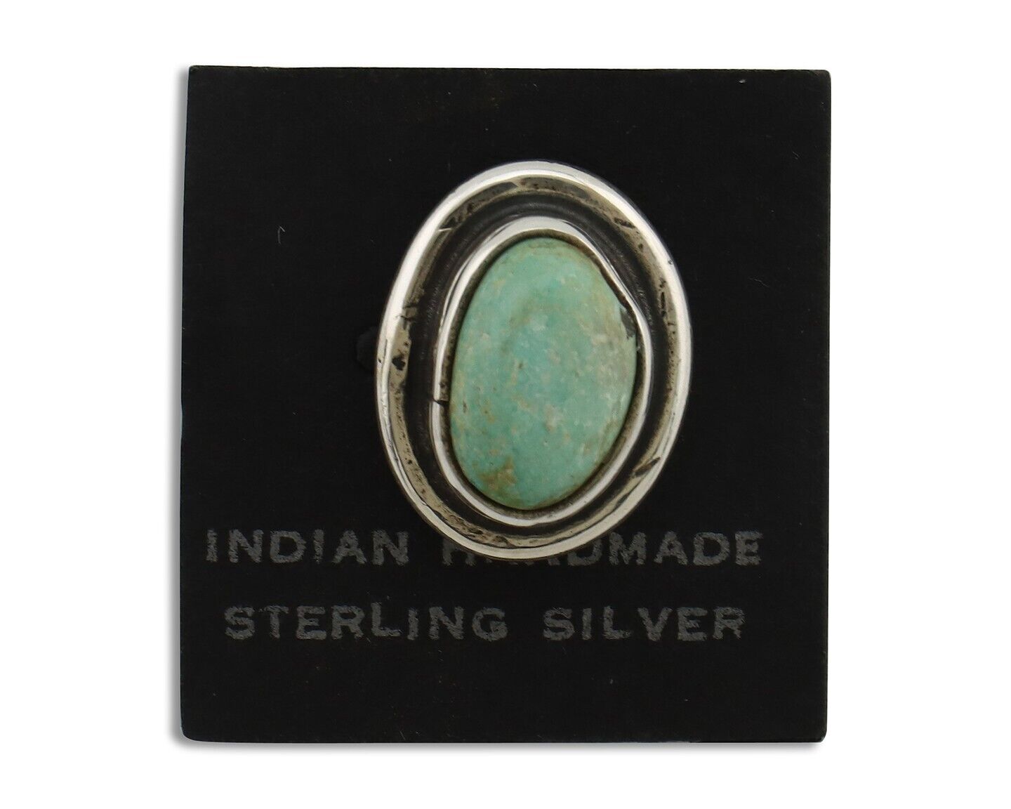 Navajo Tie Tack 925 Silver Natural Mined Turquoise Native American Artist C.80's