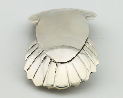 Women's Navajo Hair Clip Hand Stamped 925 Silver Artist Signed C Montoya C.80's