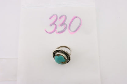 Navajo Handmade Ring 925 Silver Turquoise Native American Artist C.80's