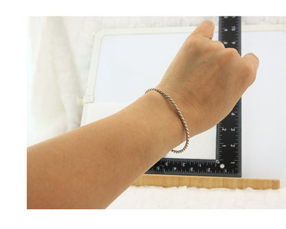 Navajo Twist Cuff Bracelet Sterling Silver Gold Authentic Vintage Native Artist