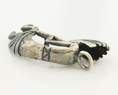 Navajo Kokopelli Pendant Sterling Silver Authentic Traditional Native American
