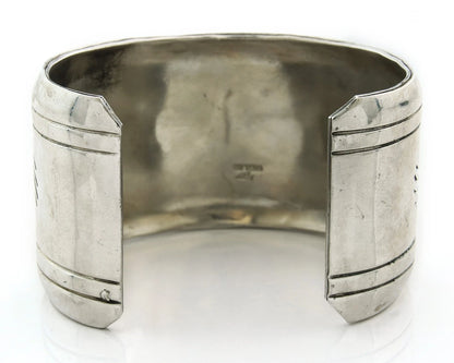 Navajo Cuff Bracelet 925 Sterling Silver Vintage Heavy Handmade Signed Yazzie