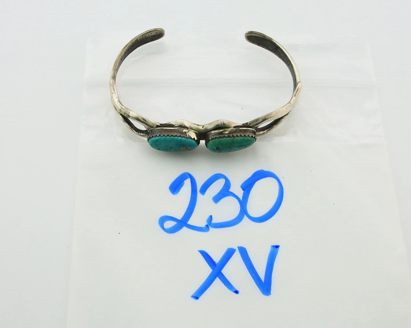 Navajo Cuff Bracelet Sterling Silver Turquoise Vintage Native Artist Handmade