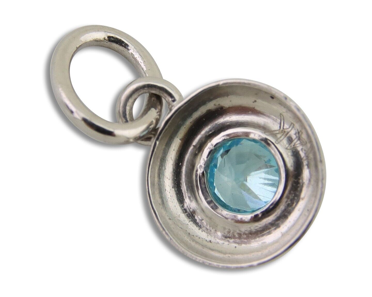 March Birthstone Pendant 14k White Gold